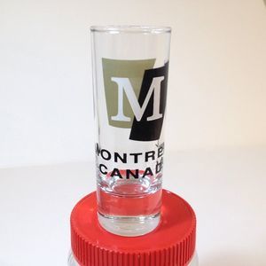 Vintage Montreal Canada Shooter Shot Glass Logo Design